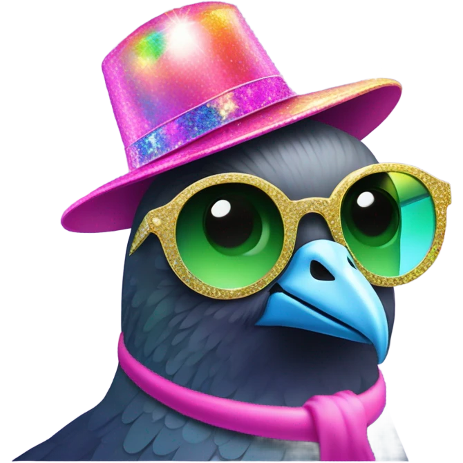 Disco pigeon  emoji
