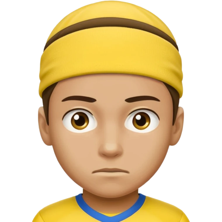 soccer winger with sweatband, yellow color. emoji