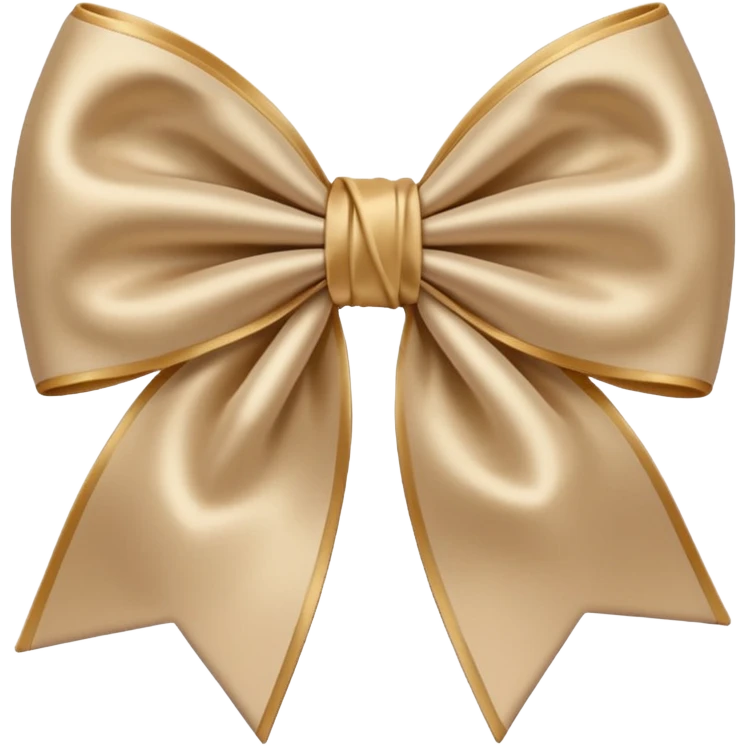 Beige bow emoji