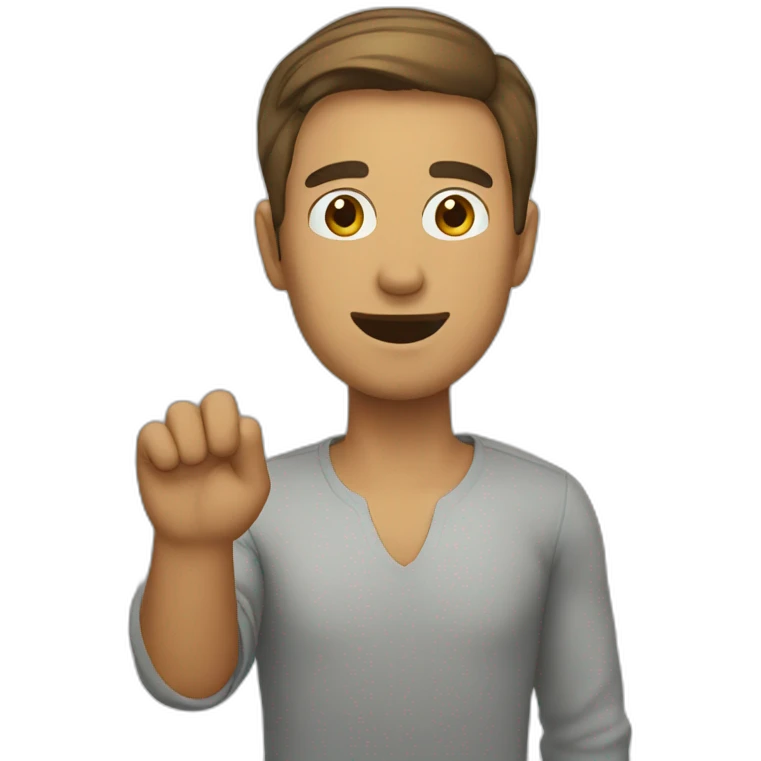 man greeting emoji