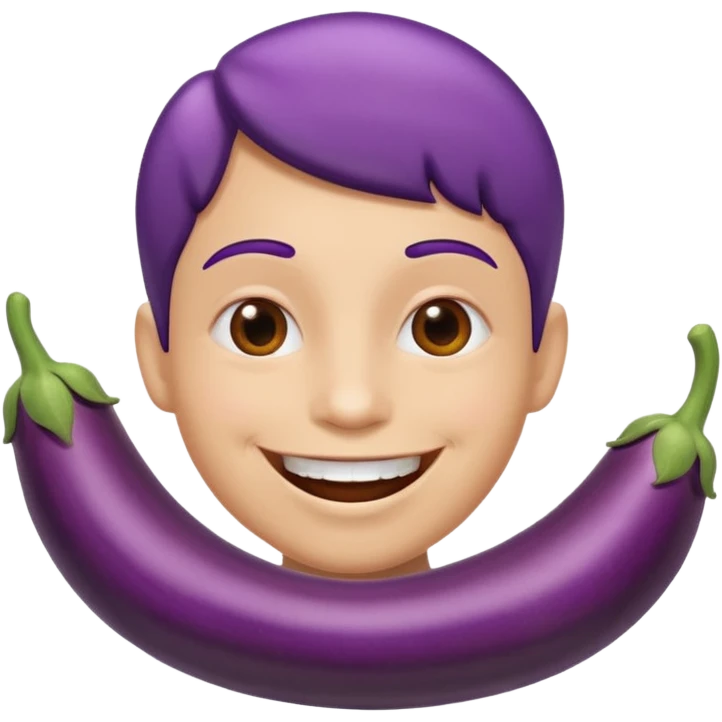 😍with 🍆in mouth emoji