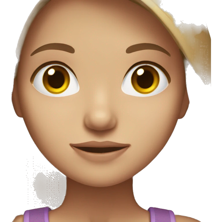 girl with light brown hair, hazel eyes emoji