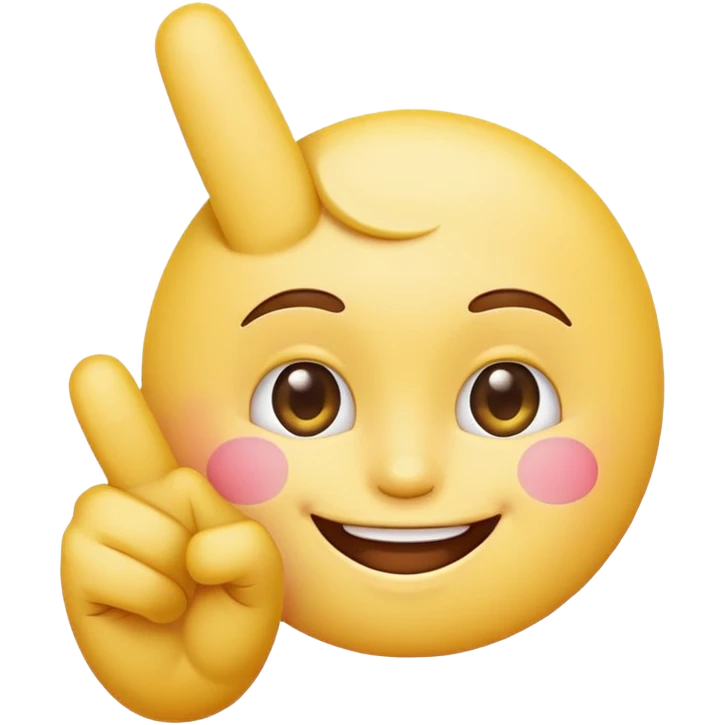 smiling emoji with a blush, raising its middle finger emoji