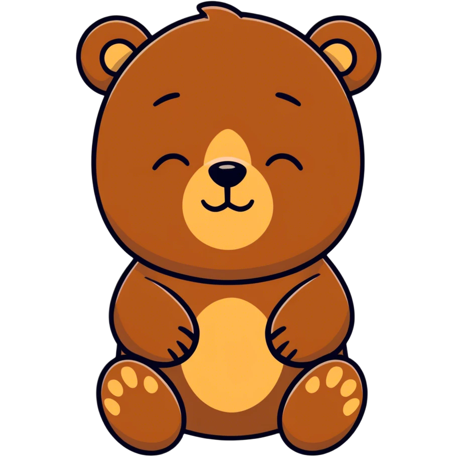 Sleepy bear emoji