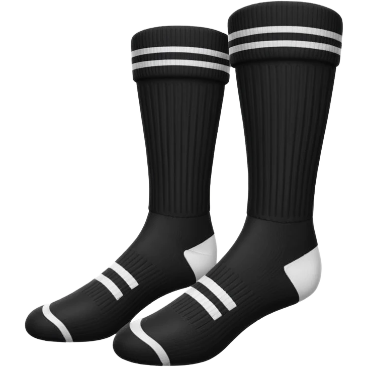 black football sock emoji
