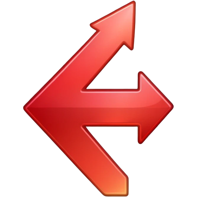 decreasing arrow red gradient emoji