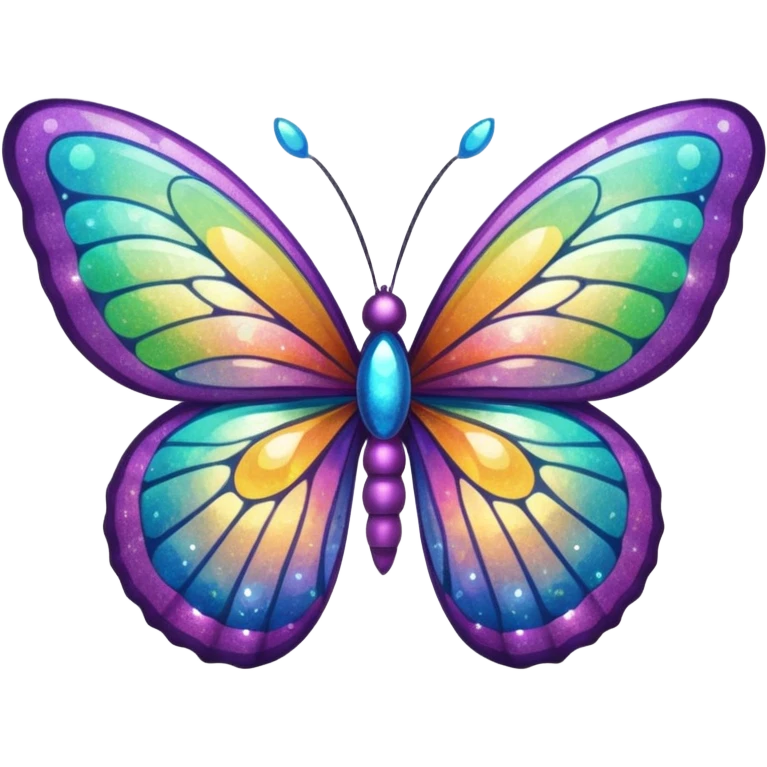 glitter butterfly emoji