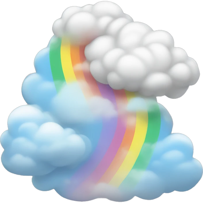 Cloudy rainbow emoji