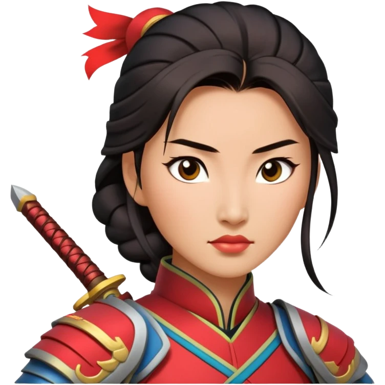 Mulan Chinese warrior woman emoji