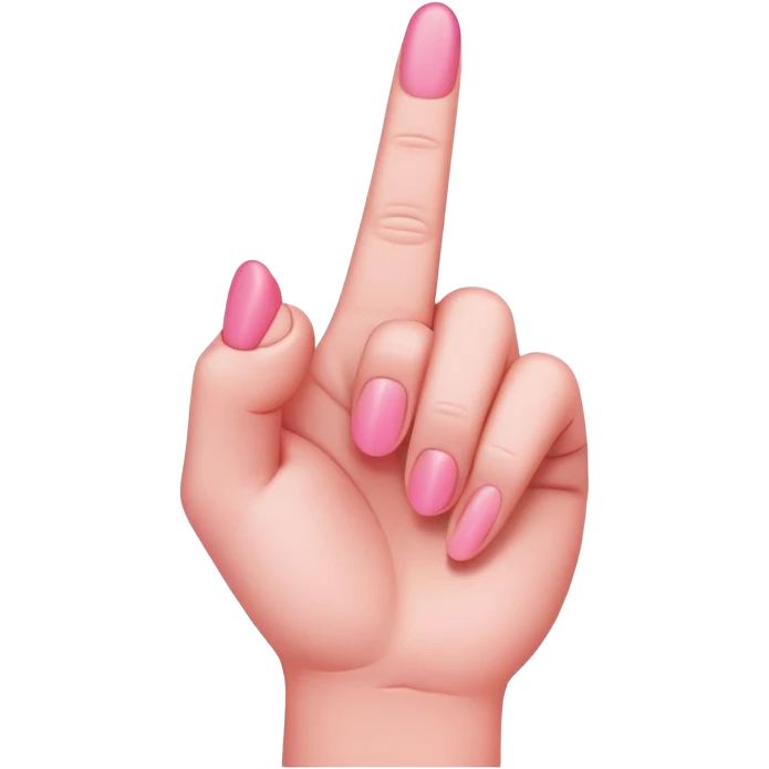 pink middle finger emoji