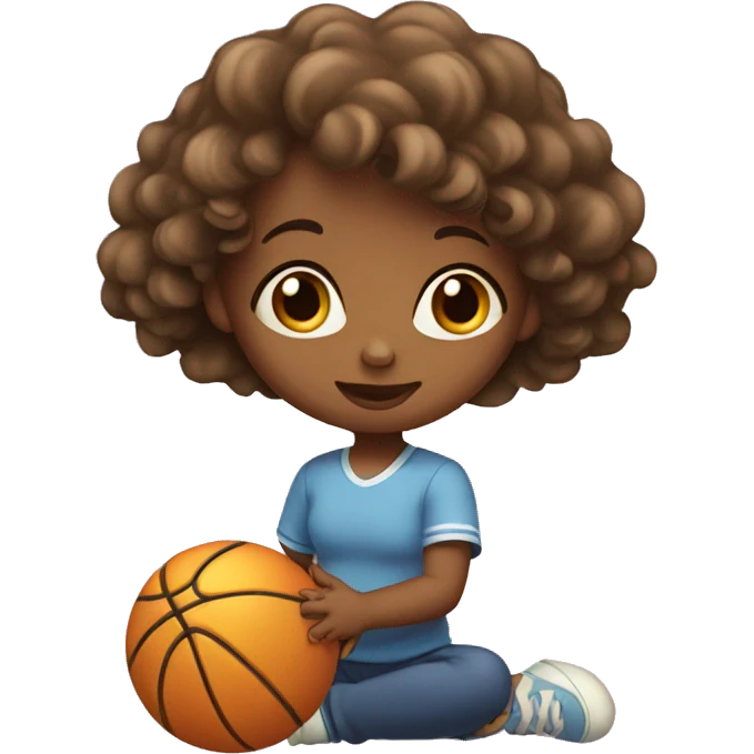 Babygirl playing with Ball emoji
