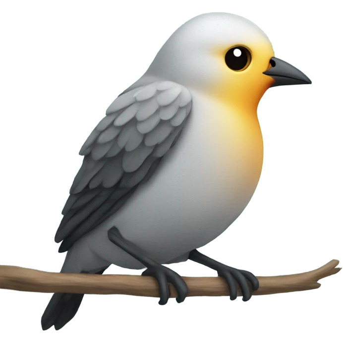 Solitary bird in focus emoji