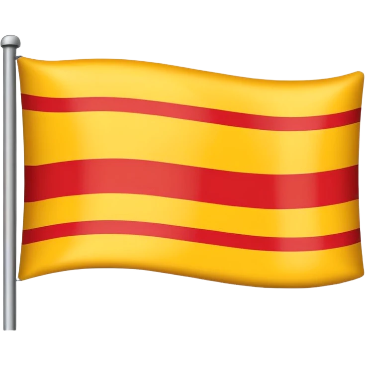 Flag emoji with 1:1 yellow red colour emoji