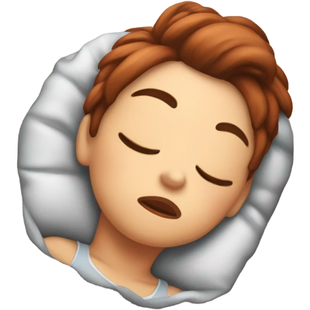 garota ruiva dormindo emoji