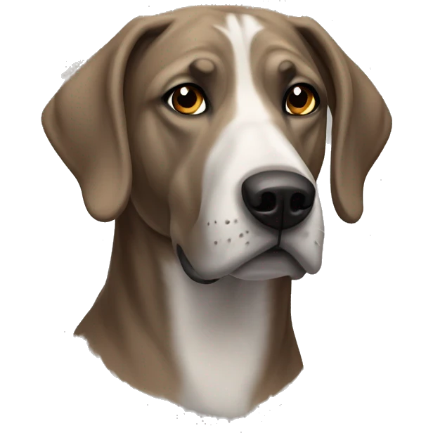 Brown and white grey hound mastiff mix emoji