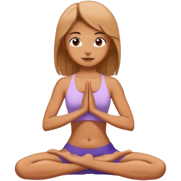 girl doing yoga emoji