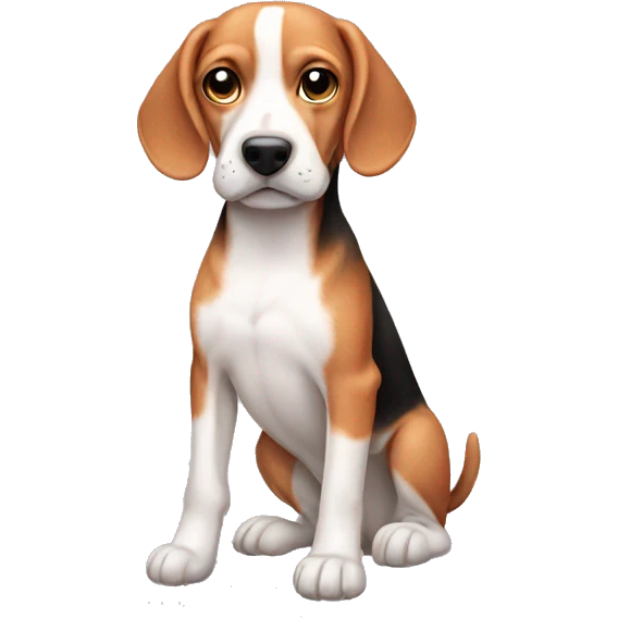 Pink beagle  emoji
