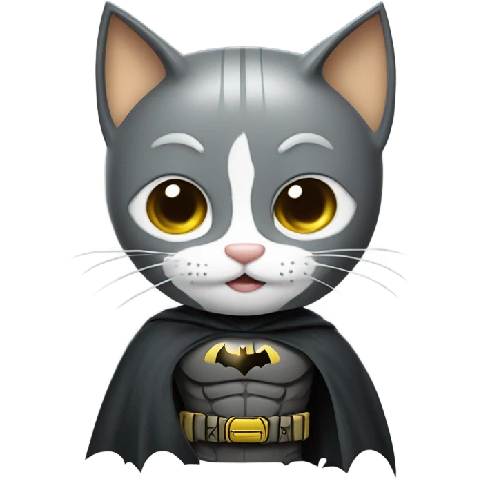 batman avec son chat de compagnie  emoji