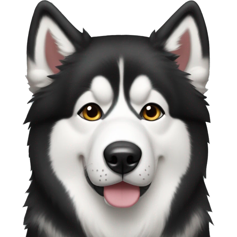 black and white malamute emoji