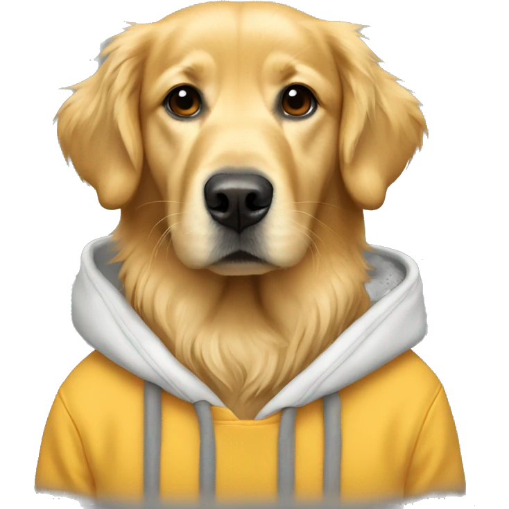 golden retriever with a sweatshirt  emoji