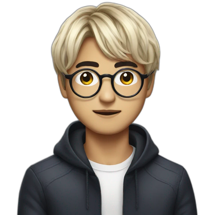 Taehyung with glasses emoji