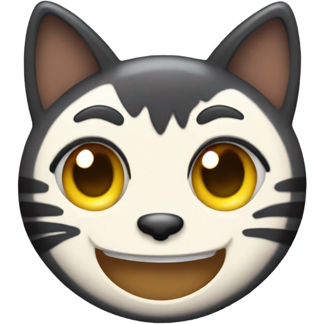 Happy face with cat ears emoji