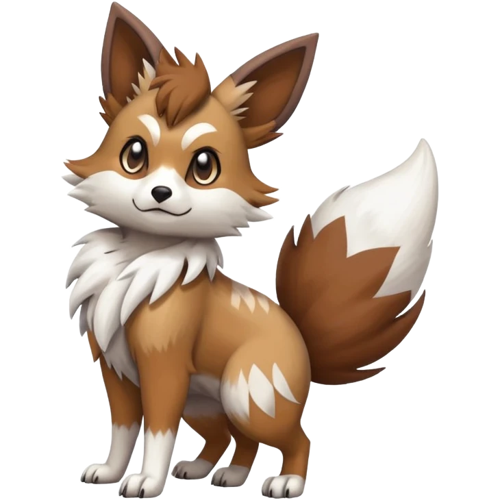 Furret-Lycanroc-Eevee-Hybrid (Full body) emoji