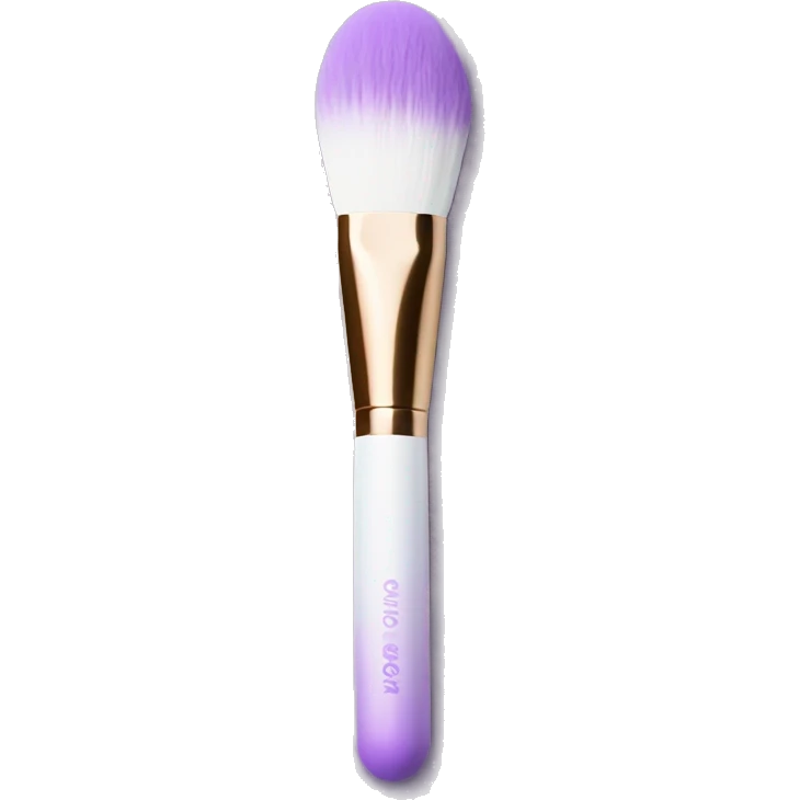 Skinny White to light purple metallic ombré makeup brush  emoji