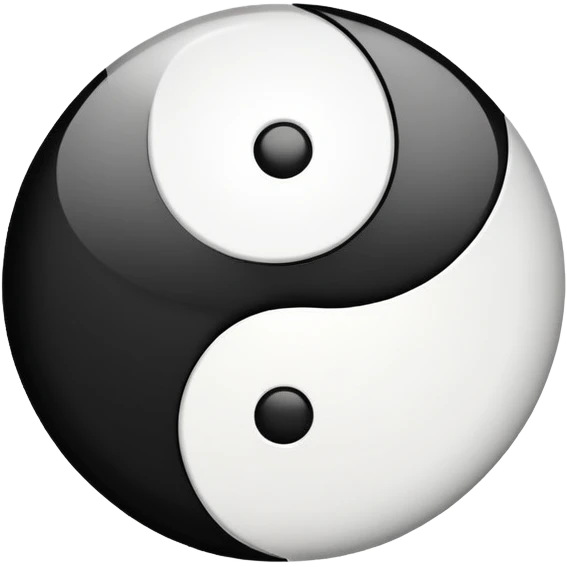 make a black and white yin and yang emoji emoji