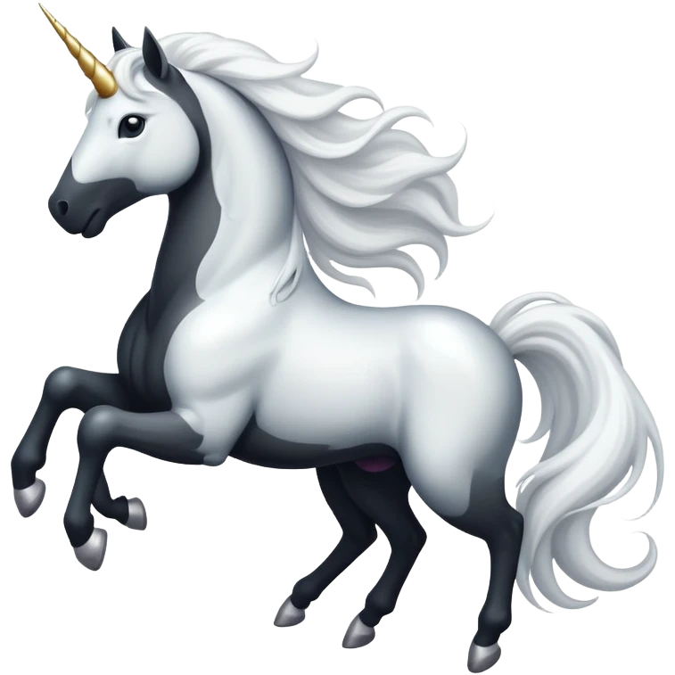 black dancing unicorn emoji