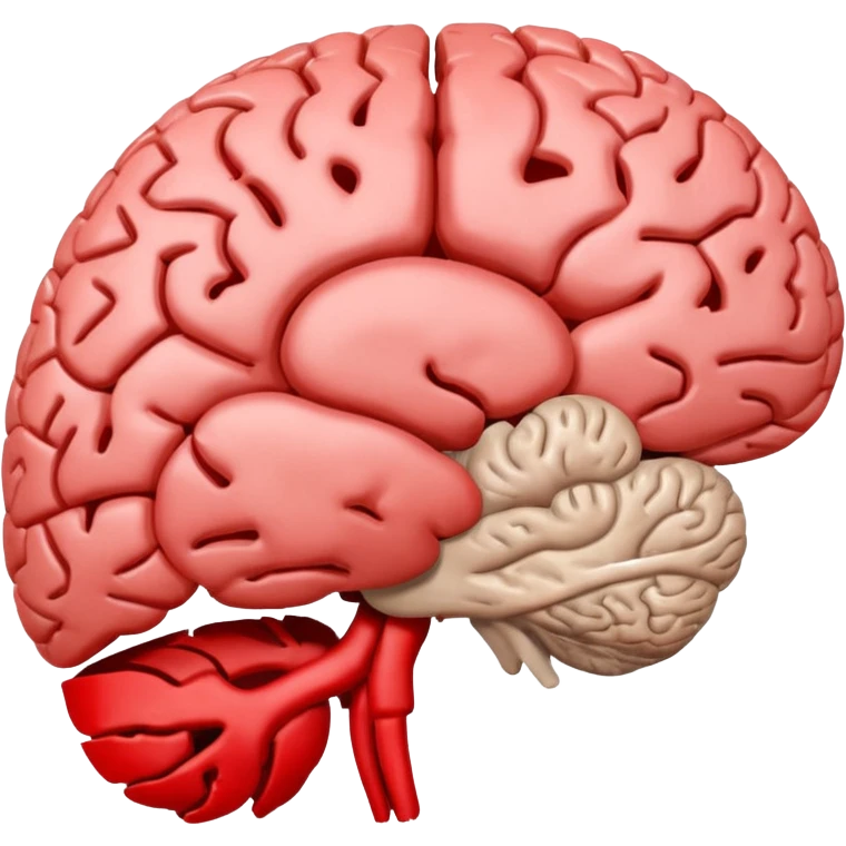 brain with red vessel ischemic emoji