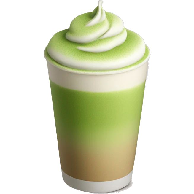 Aesthetic matcha latte emoji