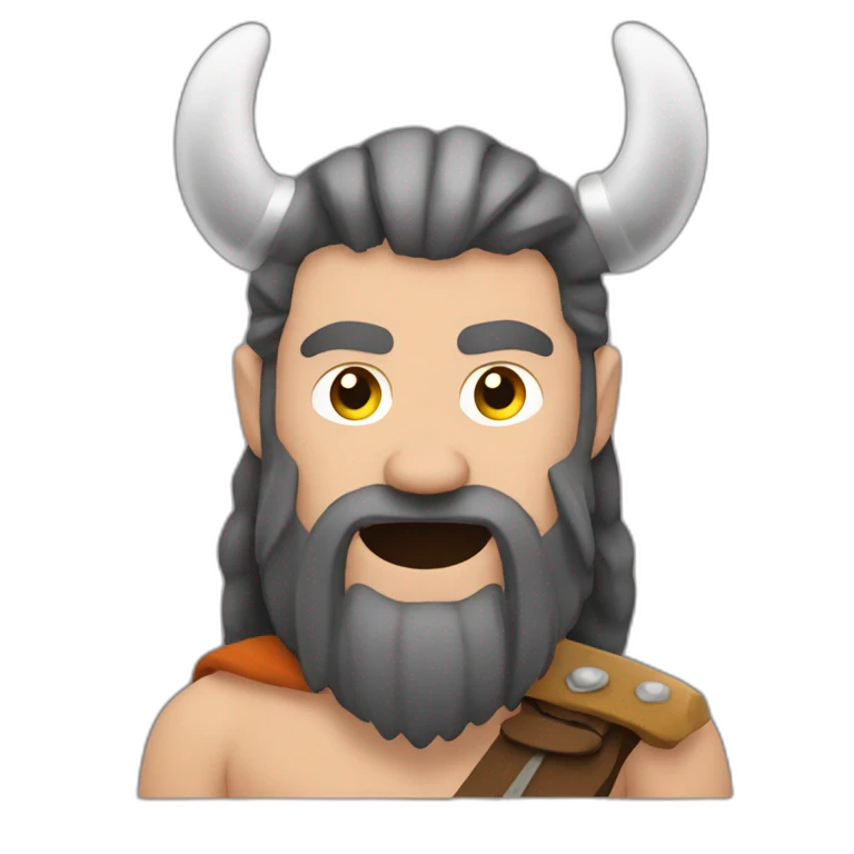 vikingo con hacha en la mano emoji