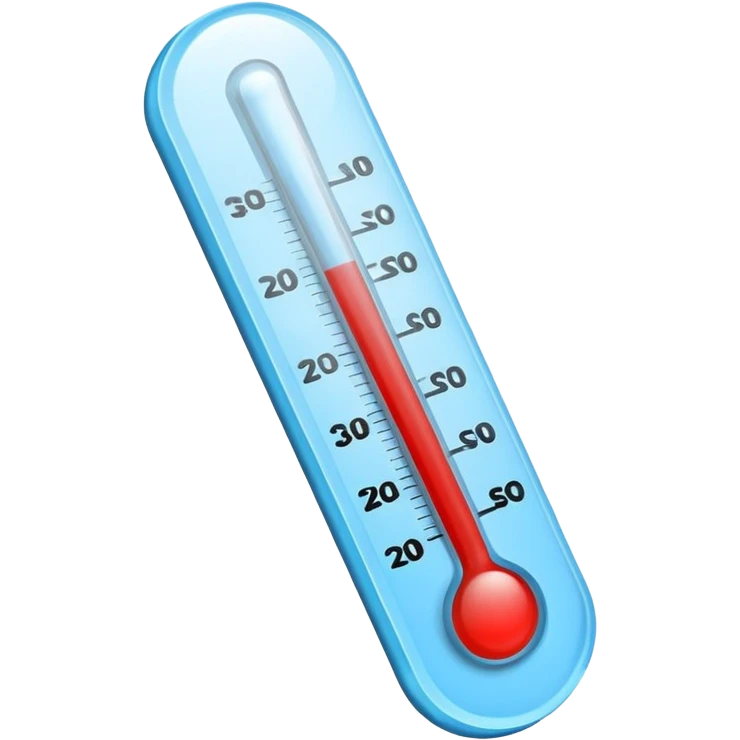 cold ice thermometer only blue color stick emoji