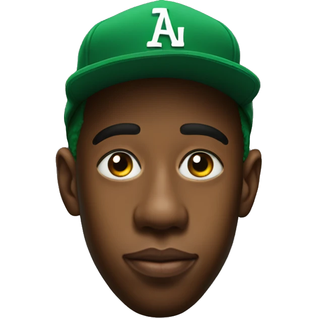Tyler the creator with dark green hat emoji