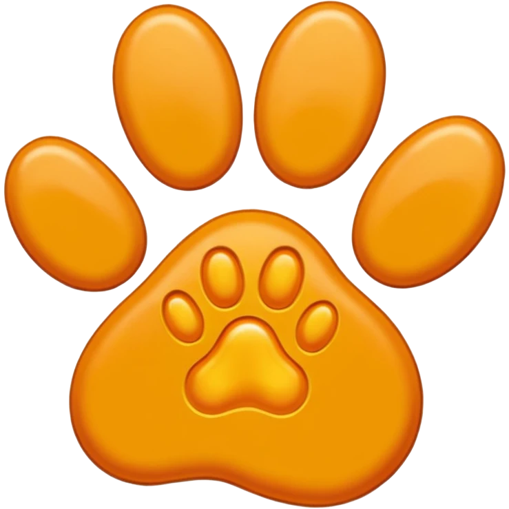 a very light pale yellow-orange pawprint emoji