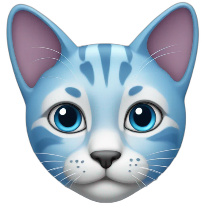 Blue cat emoji