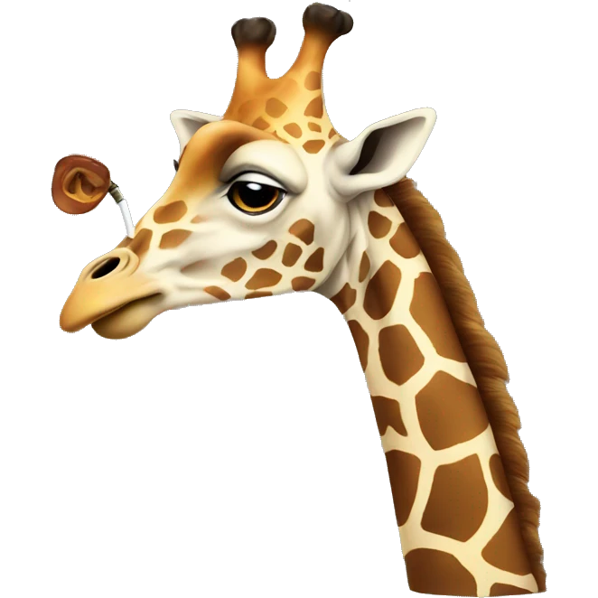 The smoking giraffe emoji
