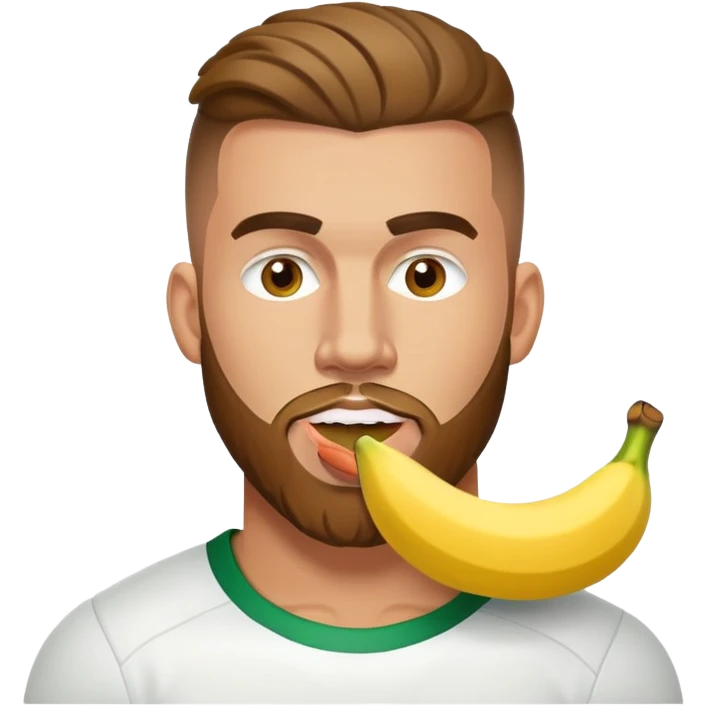 Travis kelce eating a banana emoji
