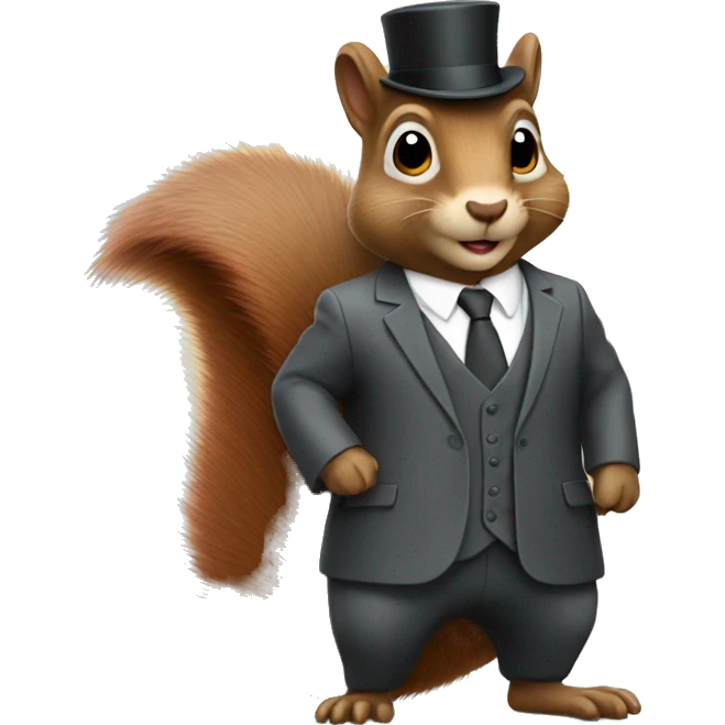 Squirrel in a suit emoji