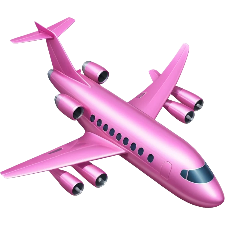 Pink airplane emoji
