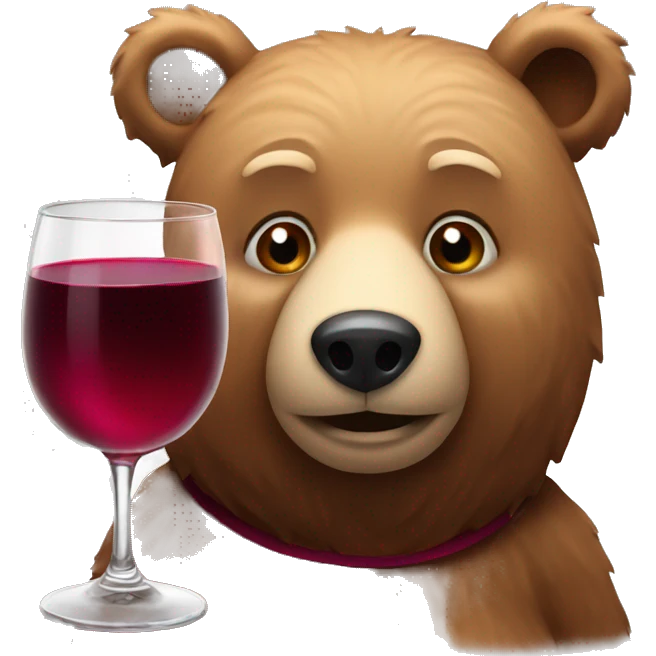 Bear with mulled wine  emoji