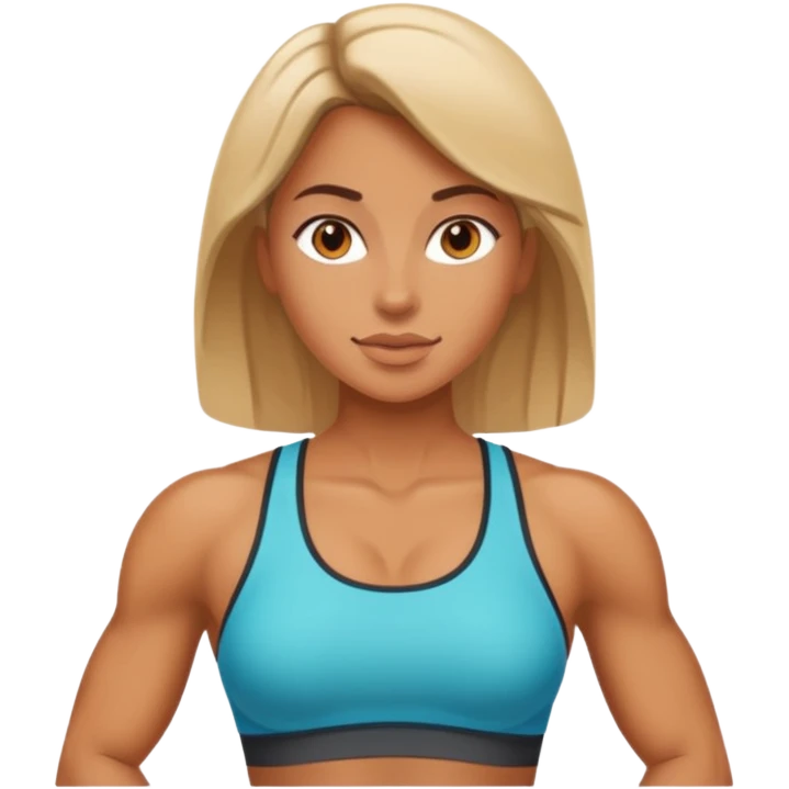 Shirtless woman full body emoji