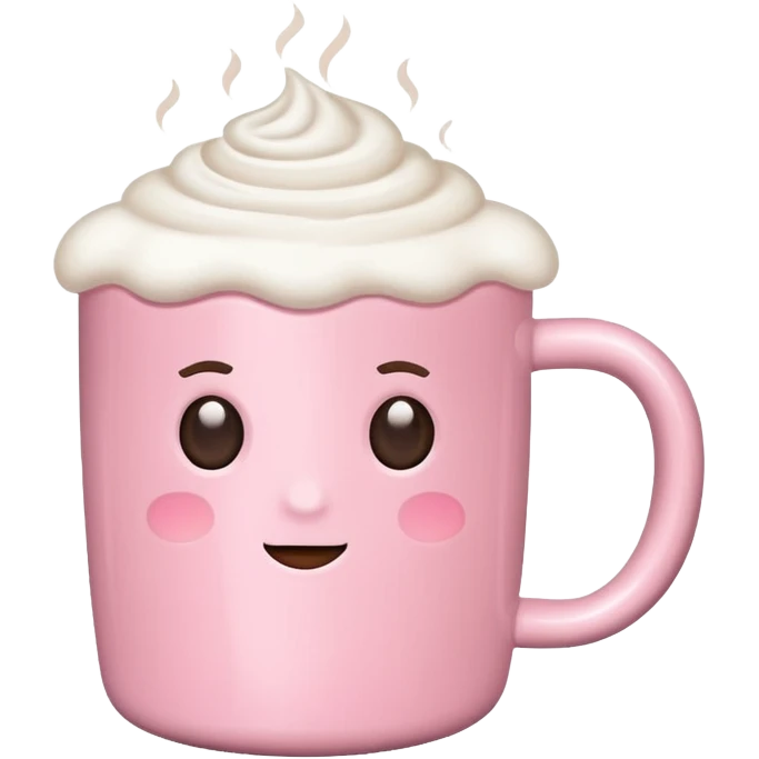 Cute Pastel pink coffee emoji