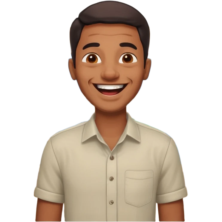 a guy from kerala laughing need his back ground in shop emoji