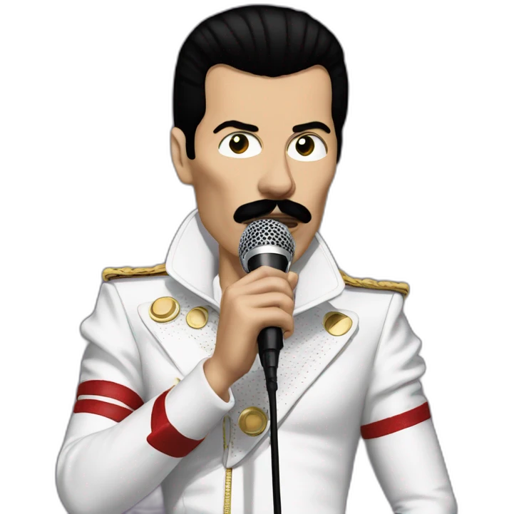 freddie mercury raising mic emoji
