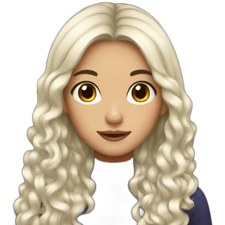 Grander girl long black hair emoji