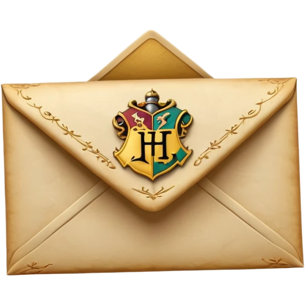 “3D emoji of a magical envelope, Harry Potter style, Hogwarts letter, fantasy magic, soft glow, cinematic lighting, high detail” emoji