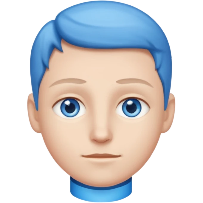 blue eyes no face emoji