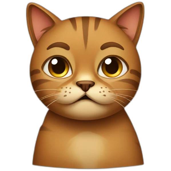 brown-cat-upset-face emoji